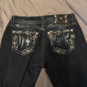Miss Me Jeans.  Bling pockets designs. Size 30 Bootcut.